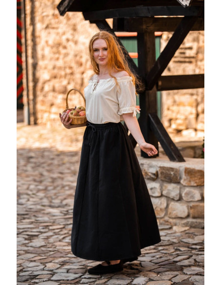 Medieval skirt woman Smilla, black Medieval skirt woman Smilla, black
