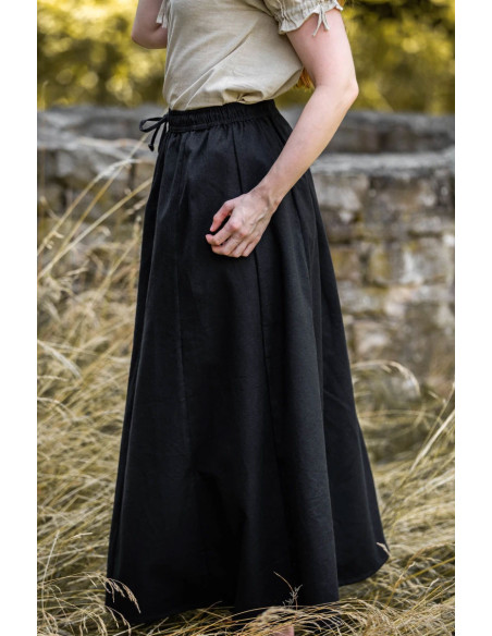 Medieval skirt woman Smilla, black Medieval skirt woman Smilla, black