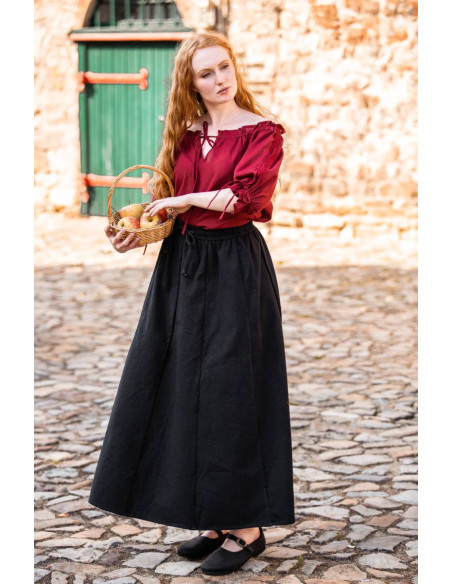 Medieval skirt woman Smilla, black Medieval skirt woman Smilla, black