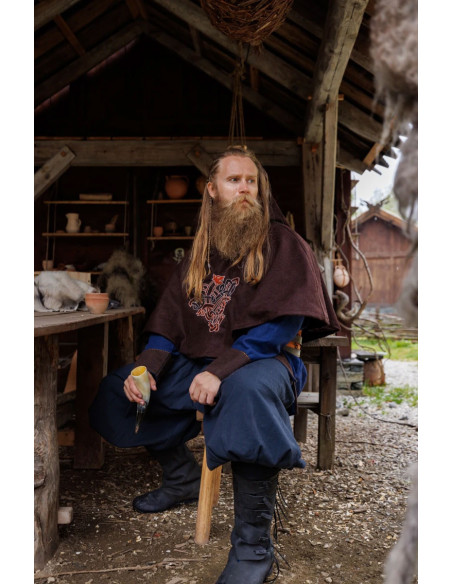 Viking Gugel in Brown Bjomolf Wool