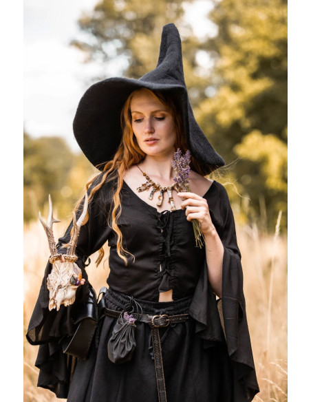 Glinda model witch hat, black color