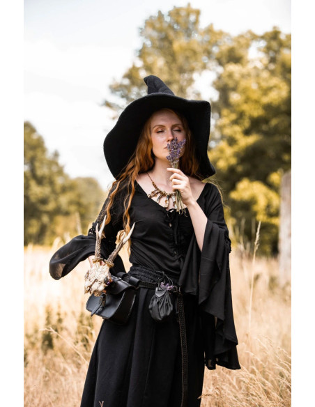 Glinda model witch hat, black color