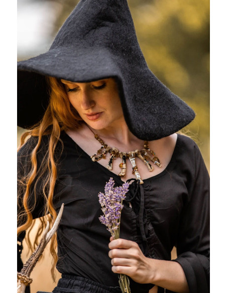 Glinda model witch hat, black color