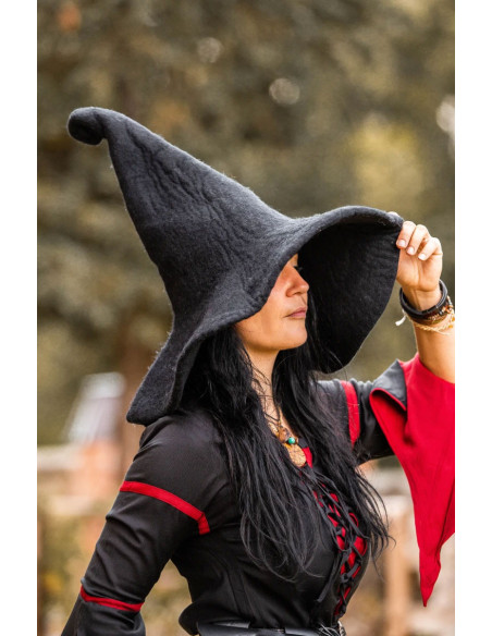 Glinda model witch hat, black color