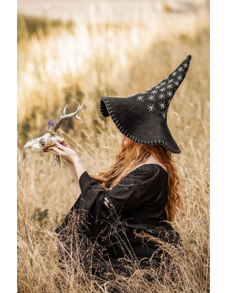 Star model witch hat, black color Star model witch hat, black color