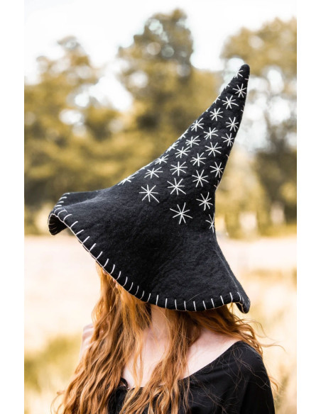 Star model witch hat, black color Star model witch hat, black color