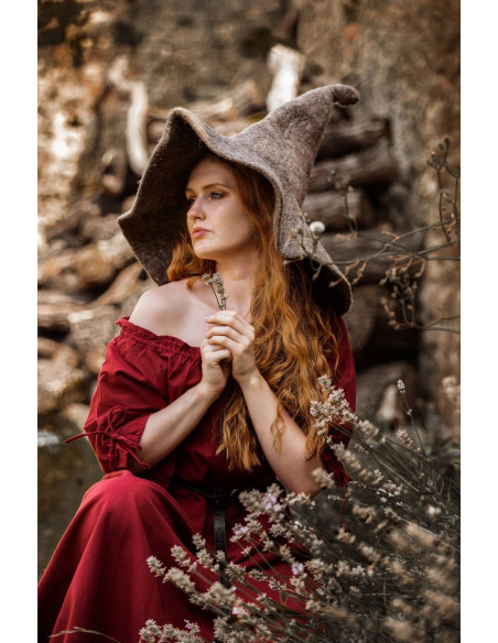 Glinda model witch hat, natural brown... Glinda model witch hat, natural brown...