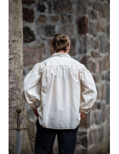 Artur pirate shirt with laces, natural white color 2