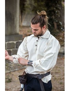 Medieval shirt Ferdinand model, natural white