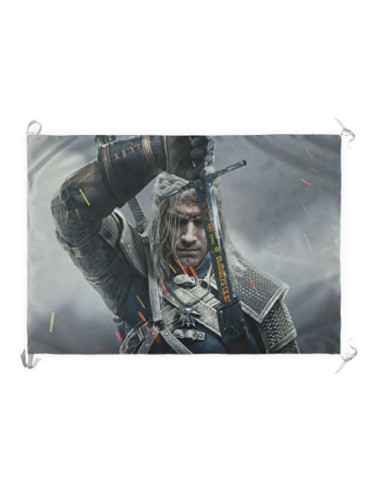 Banner-Flag Geralt of Rivia, The Witcher (70x100 cms.)
 Material-Satin