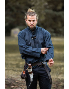Medieval shirt laces model Ansbert, blue color 2