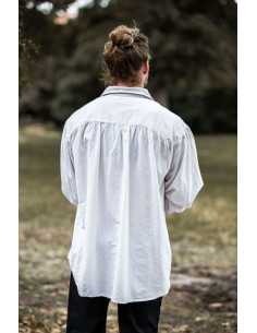 James model high neck pirate shirt, white color 2