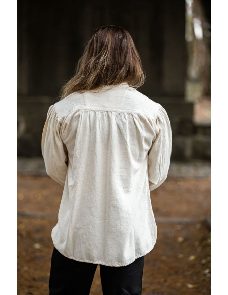 Cream medieval shirt with ties