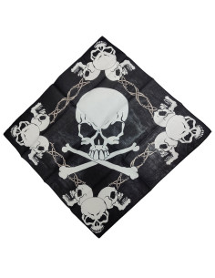 Black skull pirate bandana