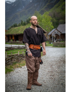 Viking tunic short sleeve Olaf, black
