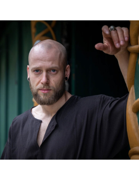 Viking tunic short sleeve Olaf, black