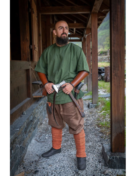 Viking tunic short sleeve Olaf, green