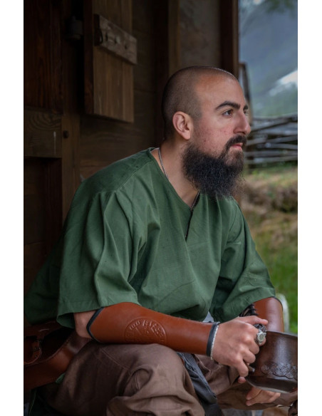 Viking tunic short sleeve Olaf, green