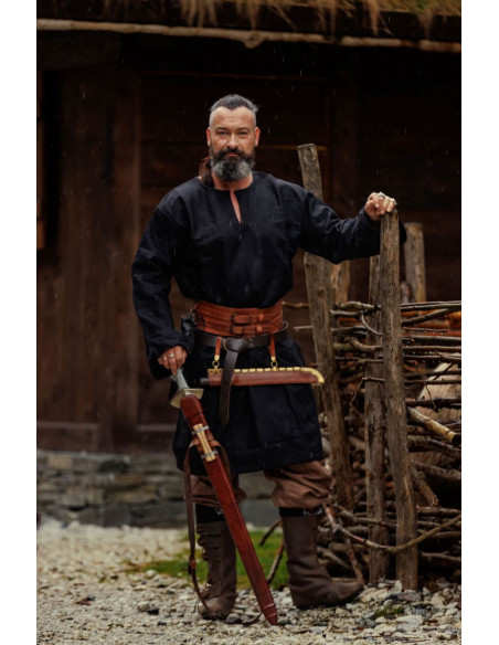 Olvisson Viking tunic, black wool