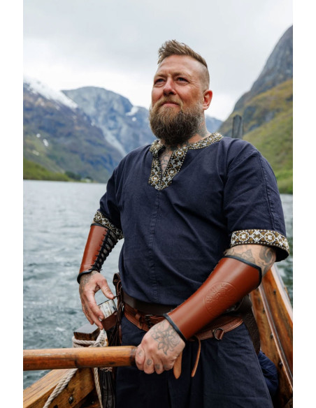 Viking tunic short sleeve Richard, black