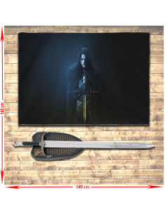 Jon Snow banner and sword pack with stand, Game of Thrones