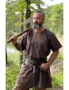 Viking tunic short sleeve Theobald, dark brown