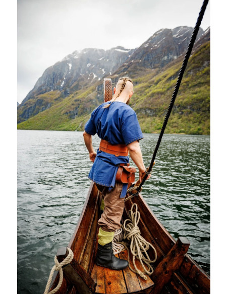 Viking tunic short sleeve Theobald, blue