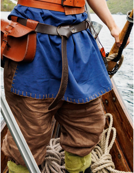Viking tunic short sleeve Theobald, blue