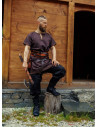 Viking tunic short sleeve Harbard, dark brown