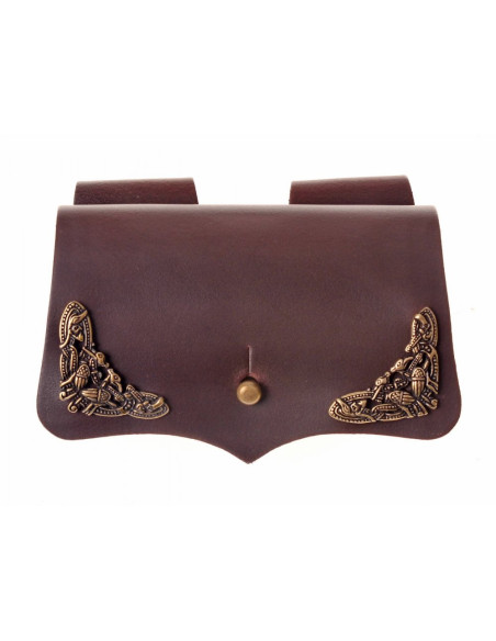 Leather bag of 5 potions with button...