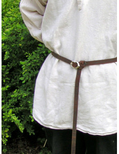 Narrow medieval leather belt, 13th-15th centuries 2