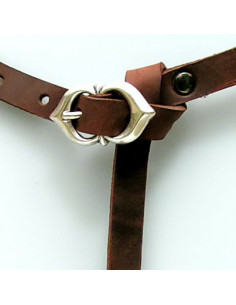 Narrow medieval leather belt, 13th-15th centuries