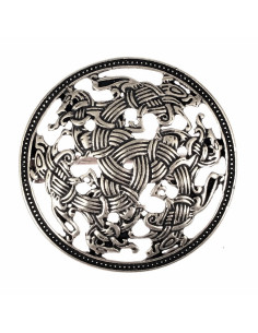 Round Viking Brooch Ringerike Style 2