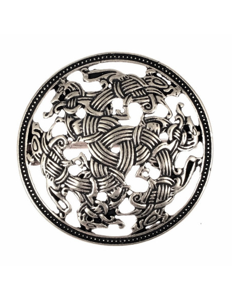 Round Viking Brooch Ringerike Style