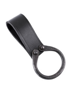 Tahalí black to carry axes on the belt with forged ring