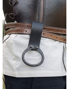 Tahalí black to carry axes on the belt with forged ring 2