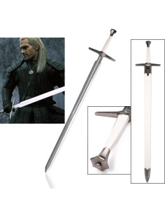 Geralt White Silver Witcher Sword Netflix Adaptation Steel Replica