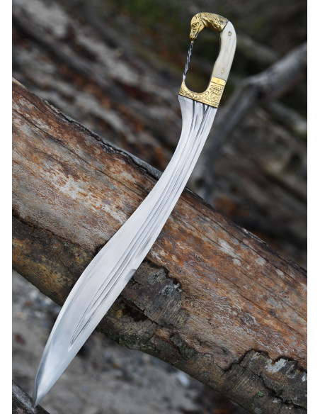 Falcata, Kopis with knife, horse head...