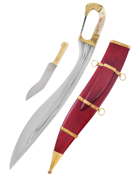 Falcata, Kopis with knife, horse head...