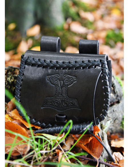 Viking bag Thor's hammer in black...