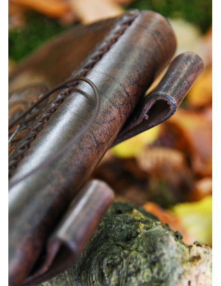 Celtic Vegvisir bag in brown leather,...