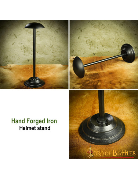 Table support for iron helmets