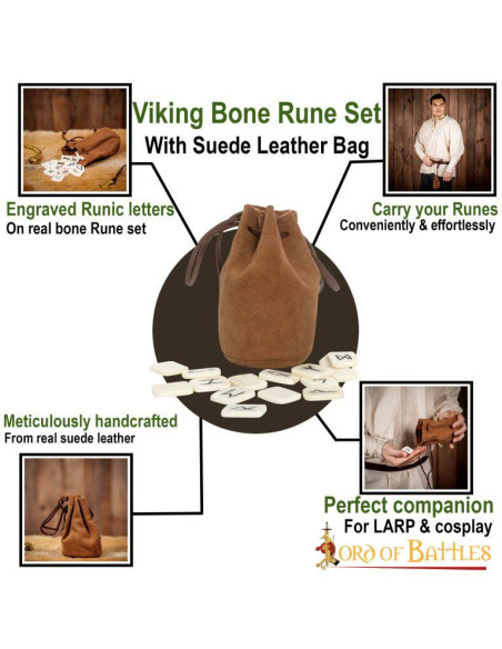 Set of 25 magical bone runes with...