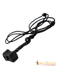 Mjölnir pendant, hammer of Thor forged in iron