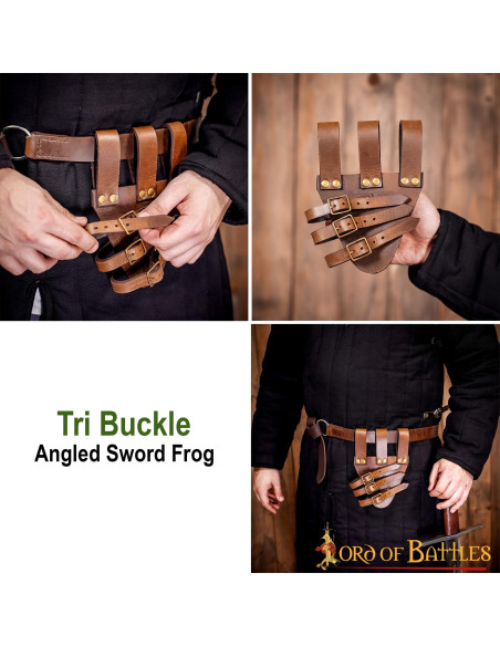 Baldric for rapier swords in leather...