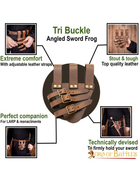 Baldric for rapier swords in leather...