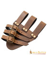 Baldric for rapier swords in leather with 3 buckles
