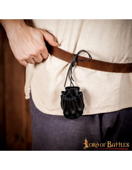 Medieval leather beggar for the belt