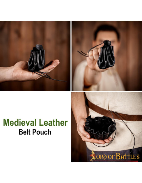 Medieval leather beggar for the belt