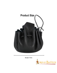 Medieval leather beggar for the belt 2